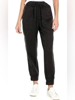 Buffalo David Bitton Black Drawstring Tencel Jogger Pants